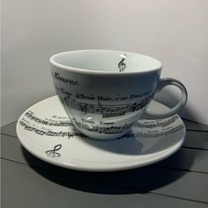 Porcelain Cup&Saucer Musical Notes PPD Unused